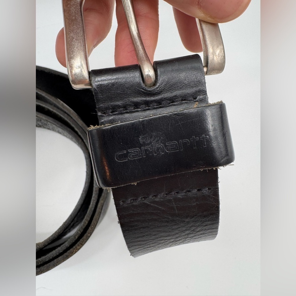 Carhartt Men’s Black Leather Belt - Picture 2 of 5